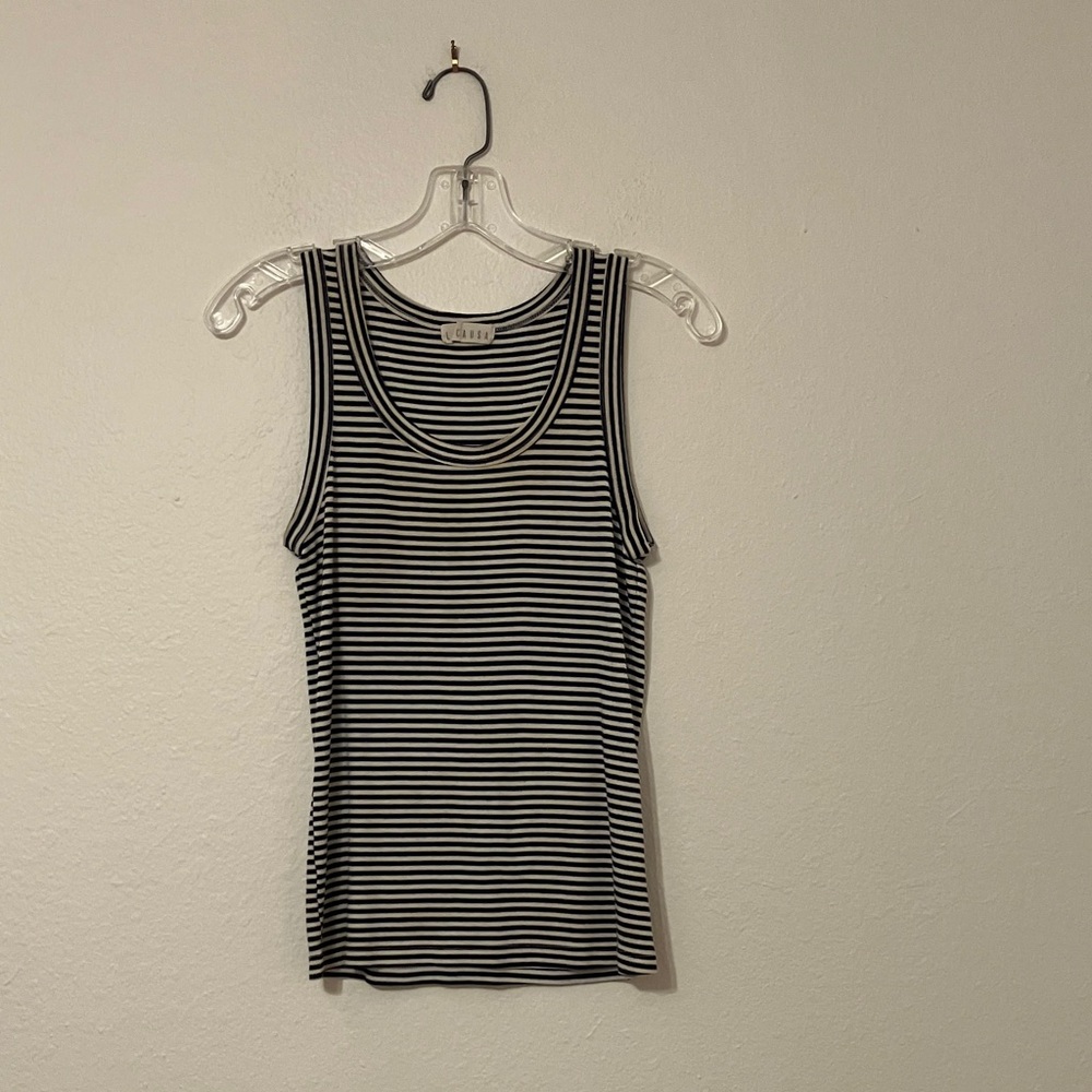 Blue Striped Lacausa Tank Top